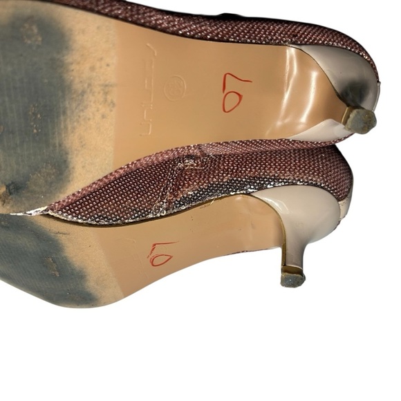 Unilody Pink Sequin Bootie Pumps Sz 6.5 - Picture 10 of 13